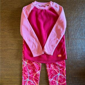 Girls Fleece Baselayer top and bottom